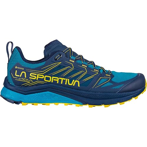 La Sportiva Jackal GTX Traillaufschuhe für Herren, Blau (Night Blue Moss), 44.5 EU