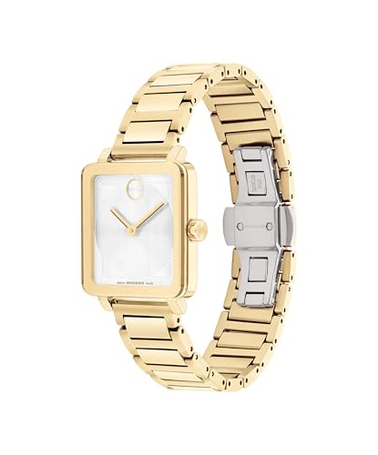 Movado Bold Evolution 2.0 Women's Luxury Tank Watch, Swiss Quartz Movement - Stainless Steel - Water-Resistant to 3ATM - Classic 28mm x 26mm Timepiece Gift for Her2