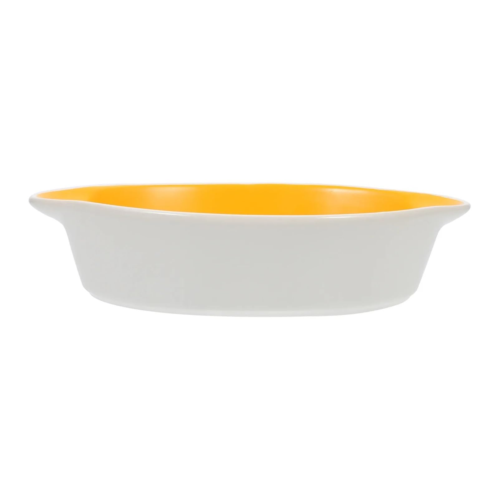 Molde para pastel de cerámica hondo fuente para horno con doble asa antideslizante
