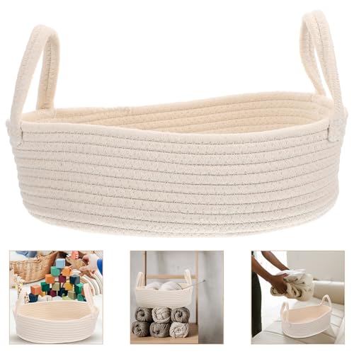 Cesta de hilo de algodón decorativa para un hogar acogedor 3