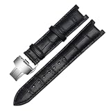 NNEAOTAQQ Cinturino in pelle compatibile con cinturino Versace Gucci GC 22 * ​​13mm 20 * 11mm cinturino dentellato con fibbia a farfalla in acciaio inossidabile