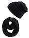MissShorthair Winter Slouch Beanie Hat and Infinity Scarf Warm Skull Cap for Men Women