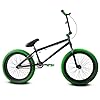 Elite BMX Freestyle Bike, Durable Steel Frame, Available in 16", 18", and 20" Sizes. New Sizes 26" and 29" BMX Bicycles. (Black Green, 20") #1