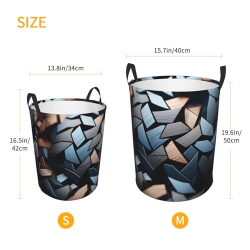 Panier à linge autonome de forme irrégulière en tissu imperméable et pliable - 5