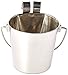 Indipets Heavy Duty Flat Sided Stainless Steel Pail, 1-Quart