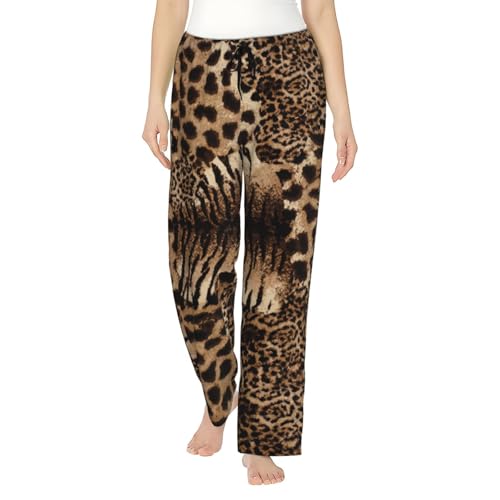 Pantalon de pyjama léger anti-transpiration - Bas de nuit léopard doux EdWal