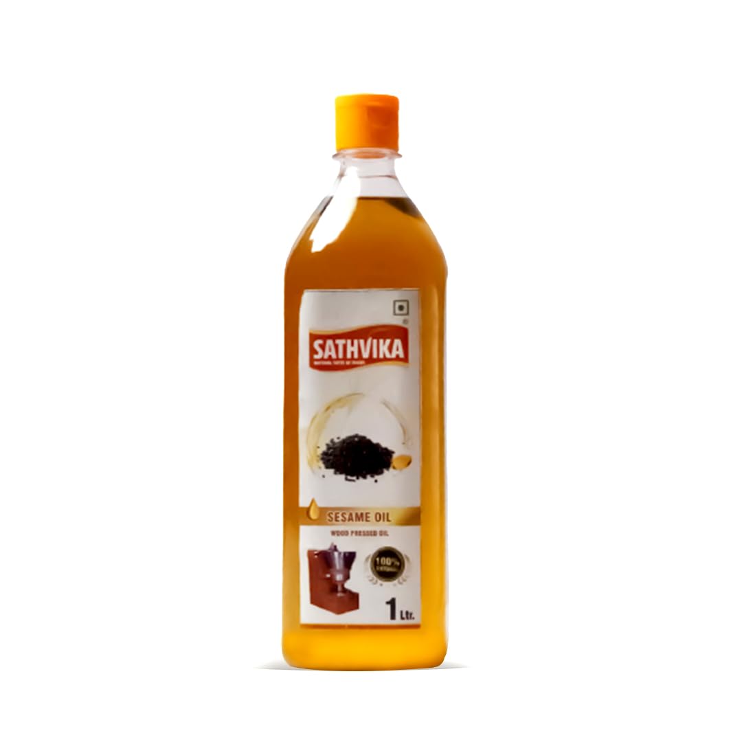 Sathvika Wood Pressed Sesame Oil 1 Litre 100 Natural