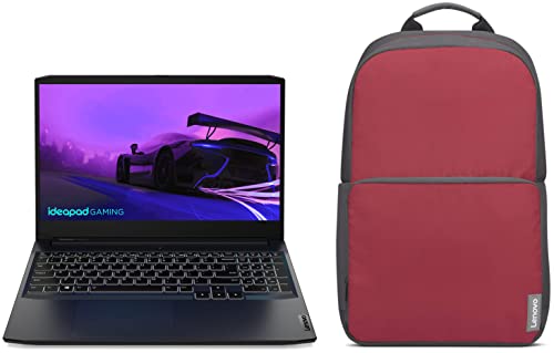 Image of Lenovo IdeaPad Gaming 3 Intel i5 11th Gen 15.6 inch(39.62cm) FHD IPS Gaming Laptop(16GB /512GB SDD /4GB NVIDIA RTX 3050 /120Hz /Win11 /MSO2021 /Backlit /3months Game Pass /2.25Kg) 82K101EBIN + 15.6 inch Backpack