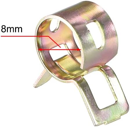 uxcell 8mm 5/16inch Spring Band Type Action Fuel/Silicone Vacuum Hose Pipe Clamp Low Pressure Air Clip Clamp 100pcs