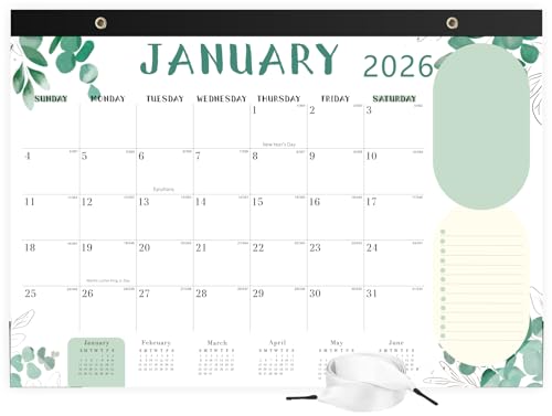 ���J�����_�[ 2026�N 18���� 2026�N1������2027�N6���܂ŉғ� L�T�C�Y 17 x 12�C���` �f�X�N�g�b�v�܂��͕Ǘp �}���X���[�J�����_�[�v�����i�[ �z�[���X�N�[����I�t�B�X�p �O���[��