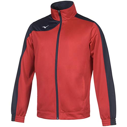 Mizuno Kobe Knitted Tracksuit Jr Sweat-Shirt Unsex pour Enfants, Rouge/Marine, 140
