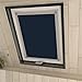 Eurohome Estor térmico para ventana de techo, sin agujeros, protección solar, con ventosas, para ventanas Velux, color azul oscuro, 57 x 100 cm