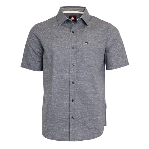 Quiksilver Men's Regular Fit Premium Cotton Short Sleeve Button Down Seersucker Shirt, Iron Gate, X-Large by Quiksilver - Used condition - Image 8