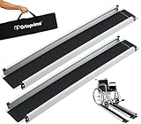 OrtoPrime Rampas Telescópicas para Silla de Ruedas Pack X2 Extensibles Rampas Minusválidos Antideslizantes - Rampa Salva Escalones Aluminio escalón PORTÁTIL - Rampa Silla de Ruedas Salvaescaleras