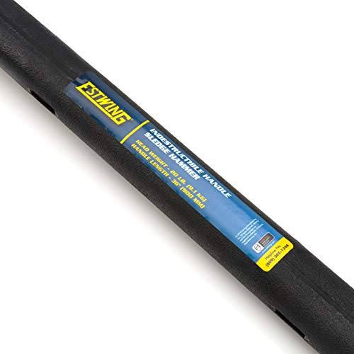 Image of Estwing 20-Pound Hard Face Sledge Hammer for Demolition /Stake Driving, 50-55 HRC, Locked Steel Head, 36-Inch Indestructible Handle with Vulcanized Rubber Overlay, Reinforced Lanyard Hole