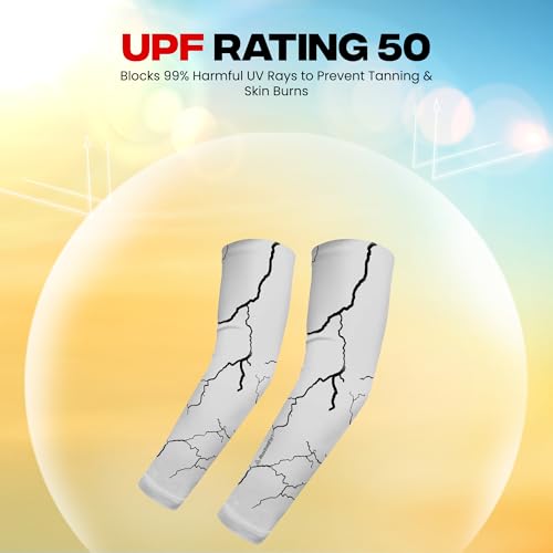 Image of Autofy Active-Fit 240 GSM Printed Outdoor Indoor Use Unisex Arm Sleeves with UV Tan Protection & Compression Cooling Effect for Men Women Kids