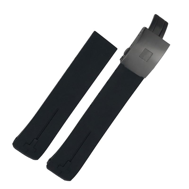 Bracelet silicone pour Tissot T-Touch anti irritation étanche noir