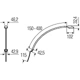 Länge: 400mm - Länge Schwanenhals: 400mm