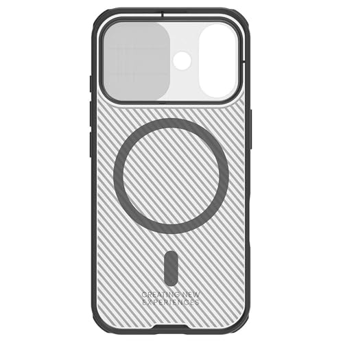 Image of Nillkin Case for Apple iPhone 17 (6.3 inch Inch) Camshield Pro Magnetic Case Works with Magsafe Charger Camera Slider Double Layered Protection TPU + PC (Corner Impact Air Bags) Transparent Black Color