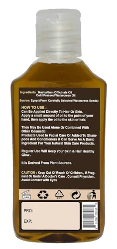 (17.64 oz / 500 ml) Fenugreek Oil (1.7 oz / 50 ml) Nature Max Watercress Oil Cold Pressed Essential Oils Natural Undiluted Pure for Hair Skin Care زيت الحلبة + زيت جرجير