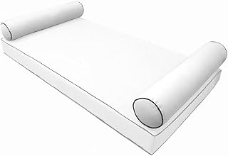 MH GLOBAL |SLIPCOVER ONLY| S5 Contrast Piped Trim Bolster SlipCover Crib Size 26