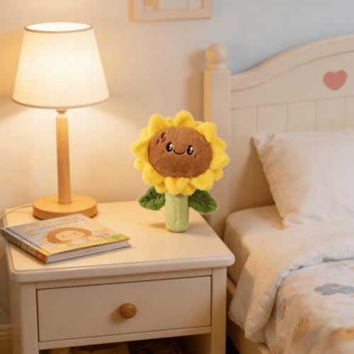 EPRHAY 35cm Kreative Sonnenblume Plüschtier Kuschelig Weiches Spielzeug Schöne Blume Stofftier Fülltier Spielzeug Geschenk Für Kinder
