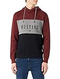Hoodie mit Logoprint MUSTANG Herren Bennet Colour Block Kapuzenpullover, Andorra 3232, S