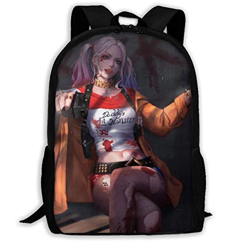 Payaso Niña Harley Quinn Mochila Tipo Casual Bolsa Escolar Bolso De Escuela para Viaje