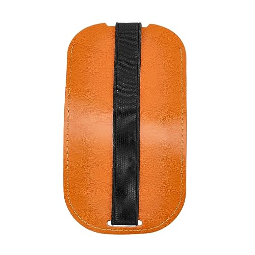 Housse protection souris cuir coussinet feutre CHGCRAFT chocolat