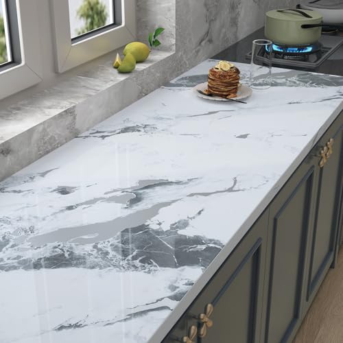 Stickyart Glossy Liquid Marble Countertop Wrap