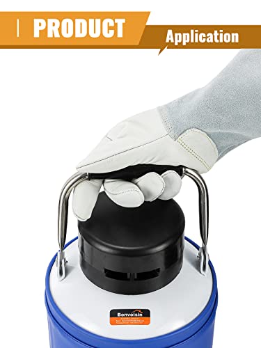 Bonvoisin Luvas criogênicas de 36 cm de comprimento no meio do braço LN2 luvas protetoras para nitro