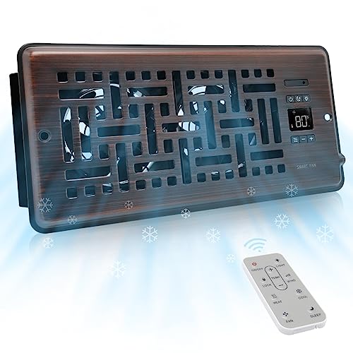 Cozzivita 4 X10 In Quiet Register Booster Vent Fan With Smart Thermostat - Unique Wicker Design - Effectively Accelerates The Airflow Of The Hvac System, Orb（Vent Size : 5.51'' X 11.54''） #TOP21