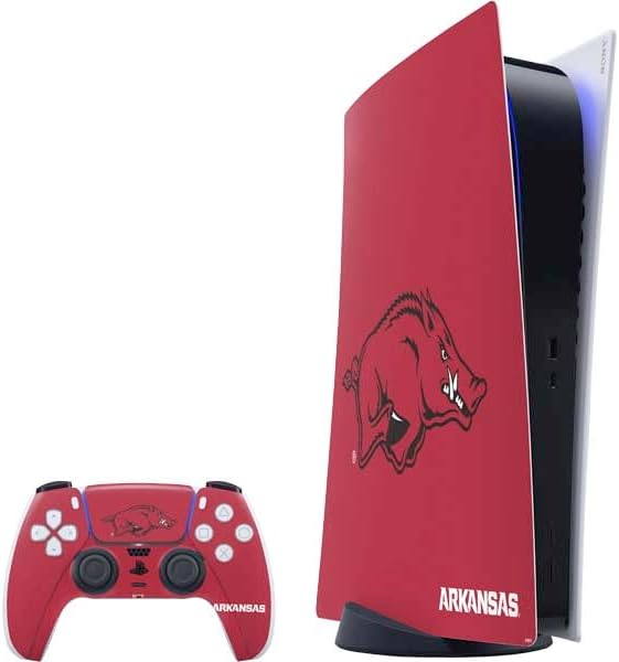 Skinit Decal Gaming Skin Compatible with PS5 Digital Edition Bundle - Officially Licensed University of Arkansas-Fayetteville Razorbacks Design