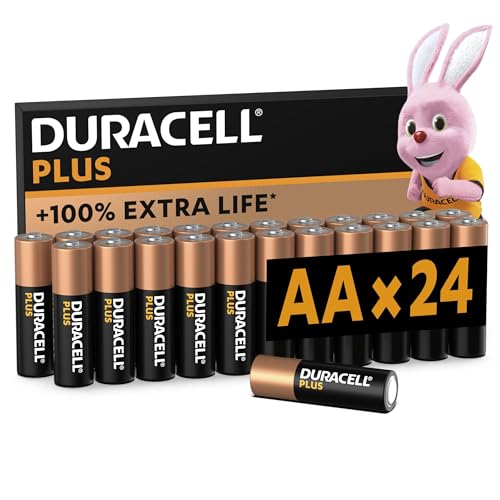 Duracell Plus Batterien AA, 24 Stück, langlebige Power, AA Batterie für Haushalt und Büro