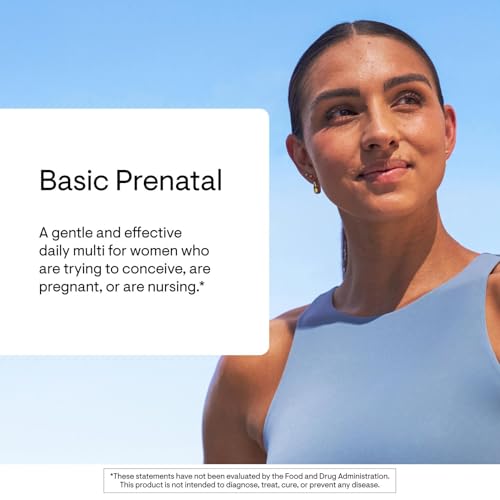 THORNE - Basic Prenatal - Well-Researched Folate Multi for Pregnant and Nursing Women Includes 18 Vitamins and Minerals, Plus Choline - Gluten, Dairy & Soy-Free - 90 Capsules - 30 Servings