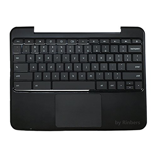 Rinbers Laptop Palmrest Upper Case with US Keyboard and Touchpad Assembly Replacement for Samsung Chromebook XE500C13