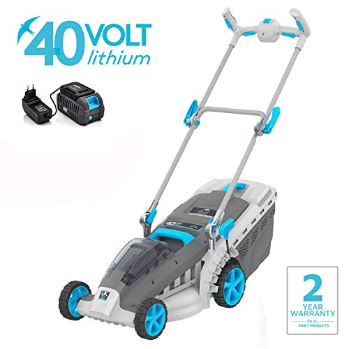 Swift 40 V EB137C2 Cordless Digital Wide+ Lawn Mower Cutting Width 37 cm with Battery and Charger