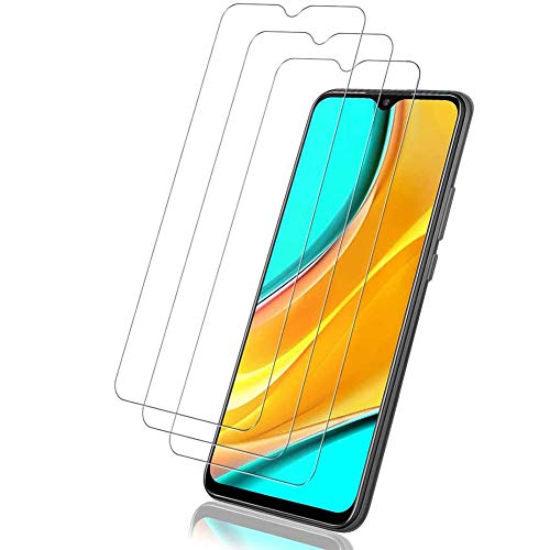 Hanbee Protector de Pantalla para Xiaomi Redmi 9 Cristal Templado para Redmi 9 Protector Pantalla, 3 Unidades, Alta Definicion, 3D Cobertura Completa, Resistente a Arañazos