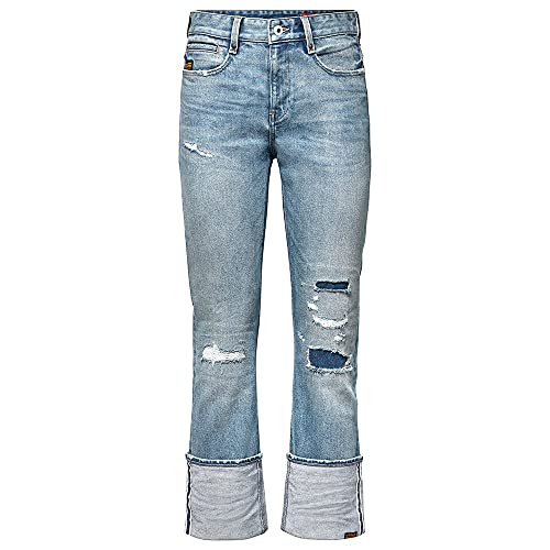 G-Star Raw Noxer Straight Jeans, Vaqueros Para Mujer, Azul Vintage Ocean Blue Restored D17192-B454-C294 , 23w 30l G-Star Raw Noxer Straight Jeans, Vaqueros Para Mujer, Azul Vintage Ocean Blue Restored D17192-B454-C294 , 23w 30l