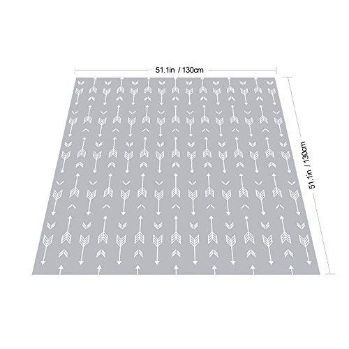 51" Splat Mat For Under High Chair/Arts/Crafts, Womumon Baby Washable Spill Mat Waterproof Anti-Slip Floor Splash Mat, Portable Play Mat And Table Cloth (Arrow, 51") #TOP2