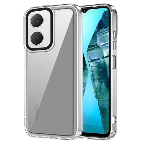 Image of amazon basics Back Case Cover for Vivo Y18e | Compatible for Vivo Y18e Back Cover | Case Cover with Camera Protection | (TPU + PC | Transparent)