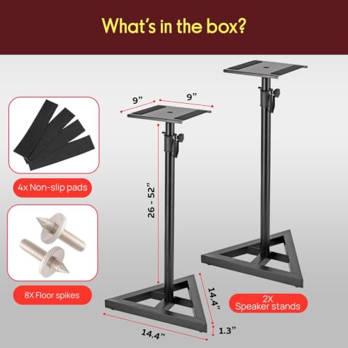 Trípode universal para altavoces que soporta 40 kg con base triangular antideslizante 7