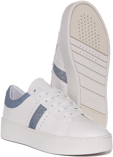 Geox D SKYELY Blanc - tennis anti-transpiration confortables pour marcher