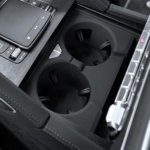 Singkin Auto-Getränkehalter für Mercedes Benz GLE Getränkehalter Silikoneinsatz Mittelkonsole Getränkehalter Silikon-Flaschenhalter für Mercedes-Benz GLE Coupé GLS W167 X167 C167 2020+ Zubehör(Black)