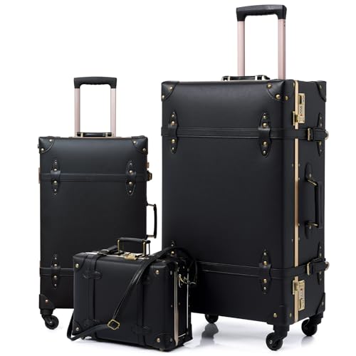 urecity Vintage 3 Piece Luggage Set