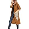 Thick Warm Sweater Womens Women's Long Sleeved Color Matching Cardigan Sweater Loose Pocket Medium Length Cardigan Oversized Cardigans for Women
