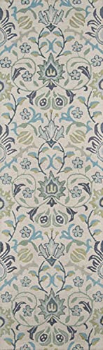 Momeni NEWPONP-12BLU3959 Rugs Newport Collection, 100% Wool Hand Tufted Loop Cut Contemporary Area Rug thumb #5