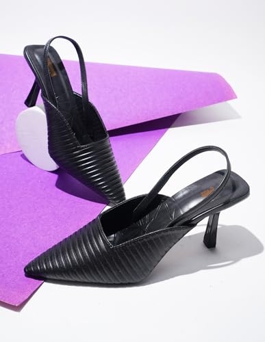Image of SilverArrow Chunky Heel Bellies Women's Fashion Pointed Stiletto Heel Pump Shoes for Party and Formal Occasions