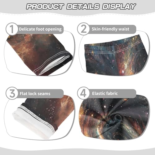 Cosmic Vortex Girls Casual Leggings for Kids Printed Long Pant Bottoms Stretch and Soft3