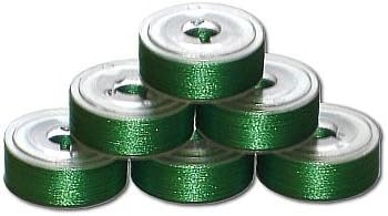 72 Prewound Bobbins - Fresh Green P746 "L" Size Plastic Sided